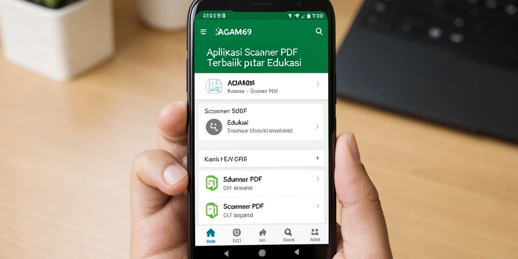 Antarmuka AGAM69 untuk pemindaian PDF yang mudah digunakan.