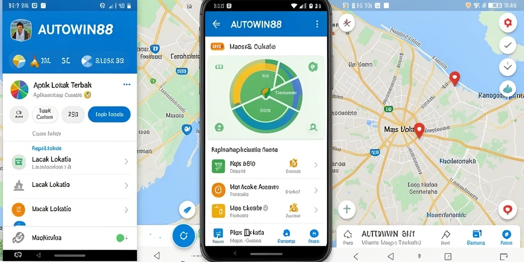 Tampilan antarmuka aplikasi AUTOWIN88 untuk lacak lokasi dengan fitur menarik.