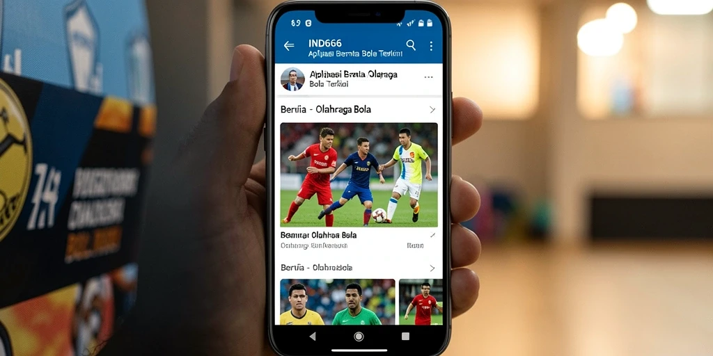 Tampilan antarmuka aplikasi Olahraga Bola yang informatif.