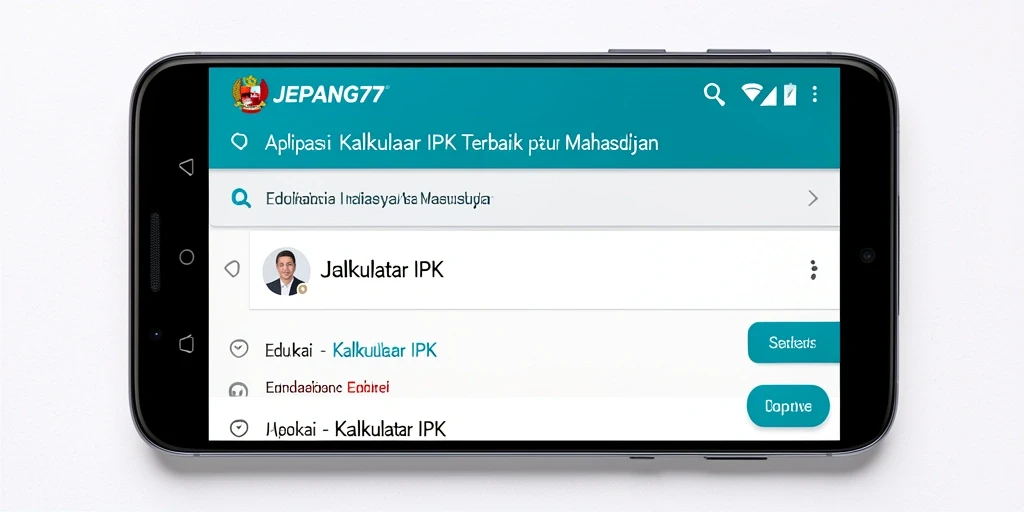 Antarmuka pengguna JEPANG77 untuk Kalkulator IPK yang sederhana dan efektif.