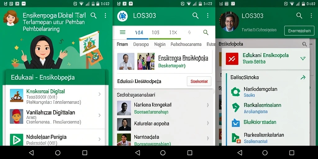 Tampilan antarmuka aplikasi Ensiklopedia yang interaktif dan informatif.