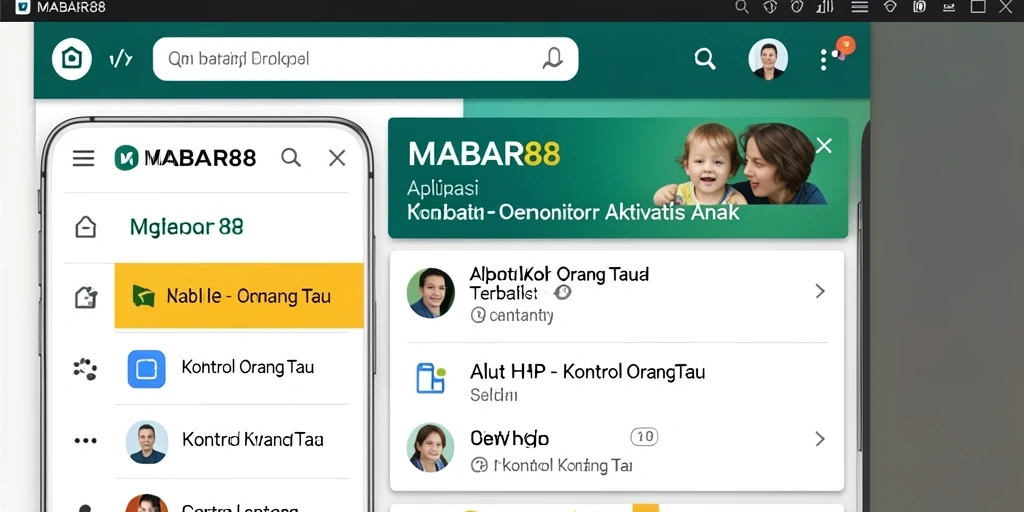 Antarmuka MABAR88 yang ramah pengguna untuk kontrol orang tua.