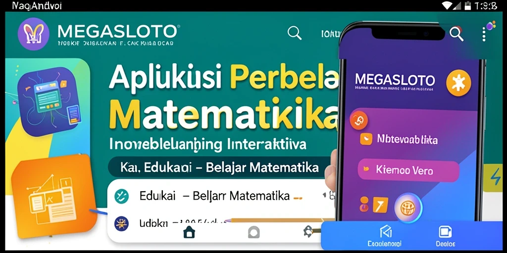 Tampilan antarmuka aplikasi MEGASLOTO untuk belajar matematika.