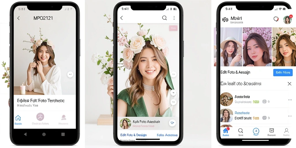 Tampilan antarmuka MPO2121 yang modern dan intuitif untuk Edit Foto Aesthetic.