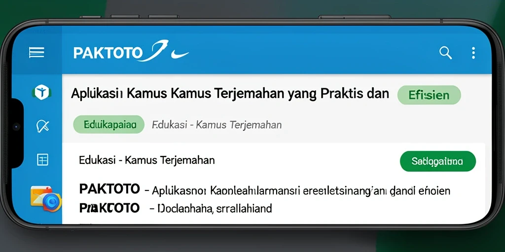 Antarmuka PAKTOTO yang sederhana dan fungsional untuk terjemahan bahasa.