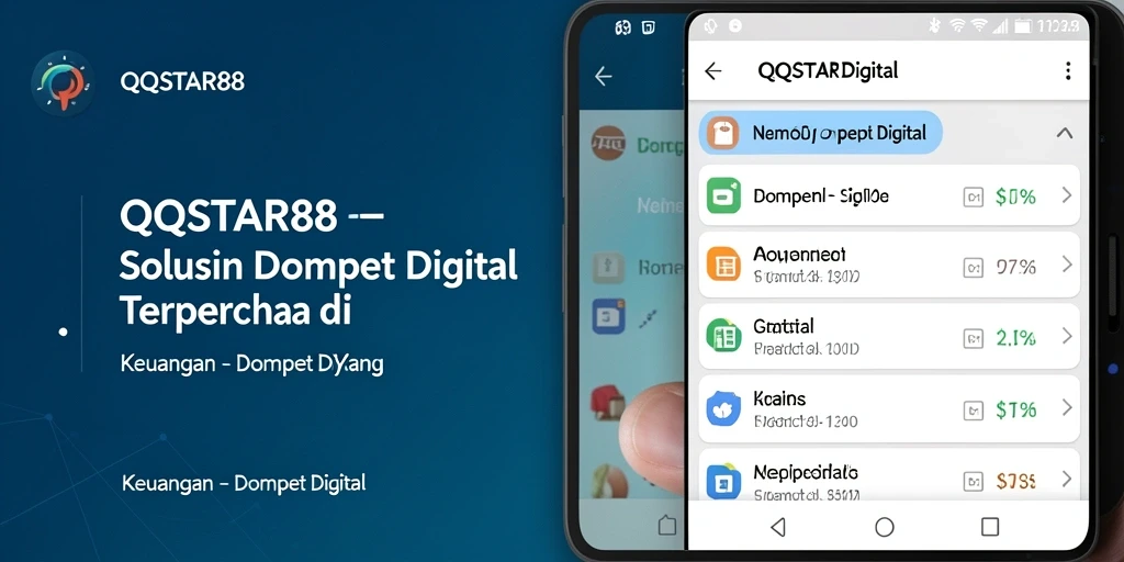 Tampilan antarmuka aplikasi Dompet Digital yang sederhana dan modern.