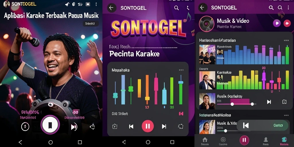 Antarmuka aplikasi Karaoke SONTOGEL yang mudah digunakan.