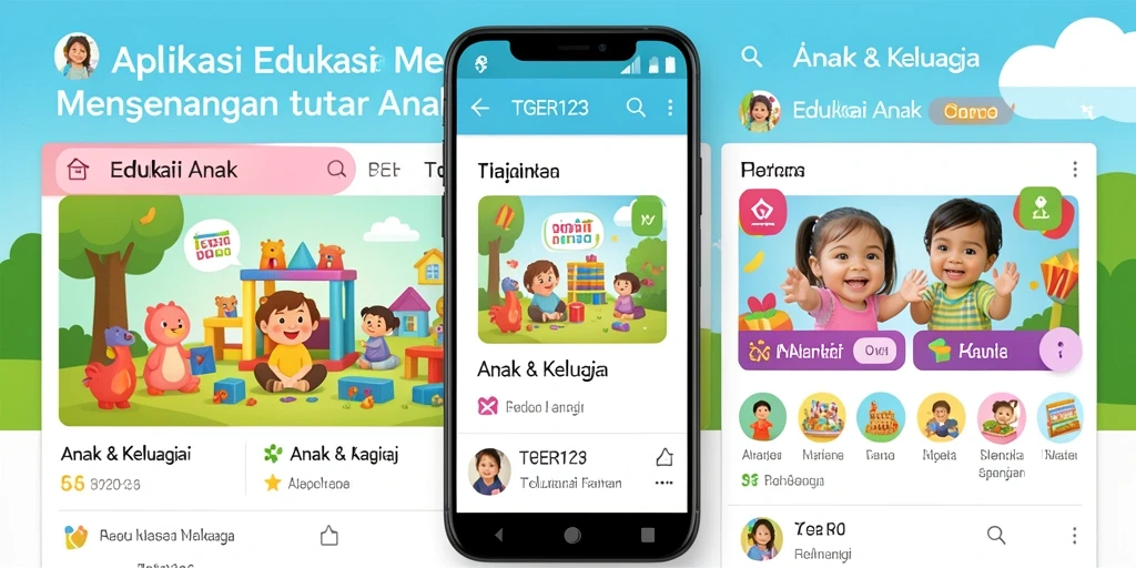 Antarmuka aplikasi TGER123 yang edukatif dan interaktif.